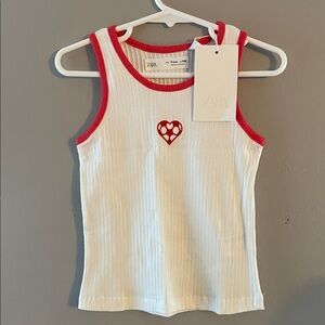 Zara Kids Tank Top with Red Heart Accent